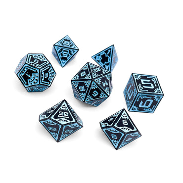 Force Field - Space Dice 7 Piece RPG Set Alloy Metal Dice (Online Only)