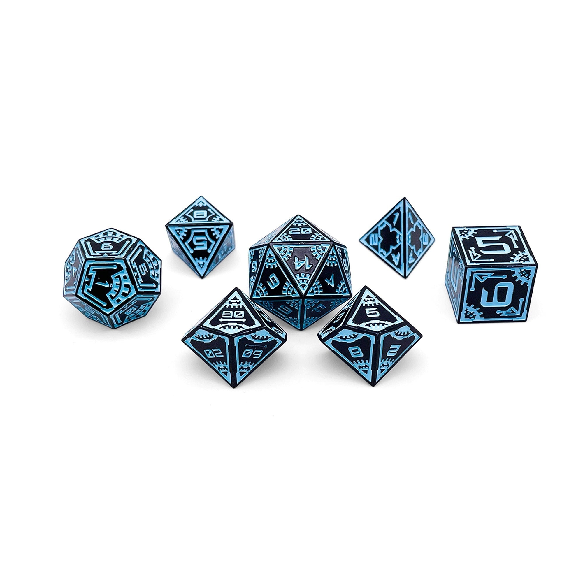 Force Field - Space Dice 7 Piece RPG Set Alloy Metal Dice (Online Only)