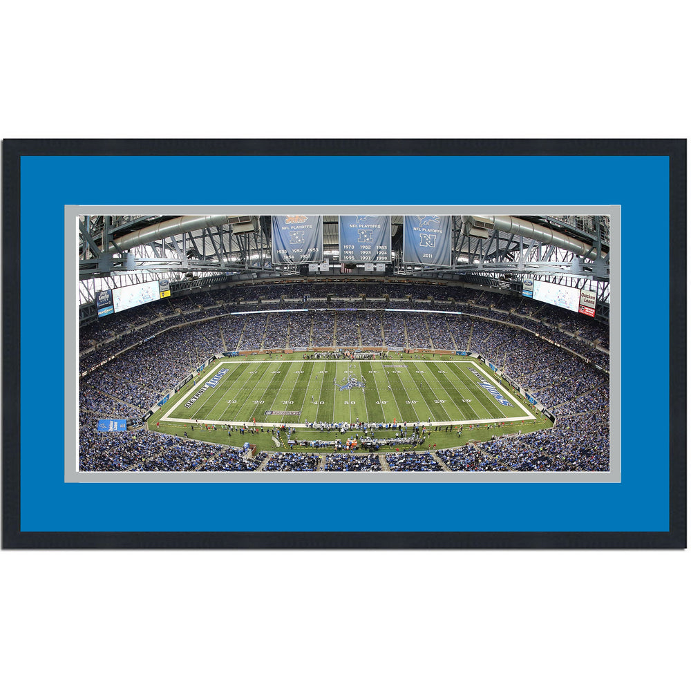 Framed Ford Field Detroit Lions 16x24 Football Photo Professionally Matted (ONLINE ORDER ONLY)