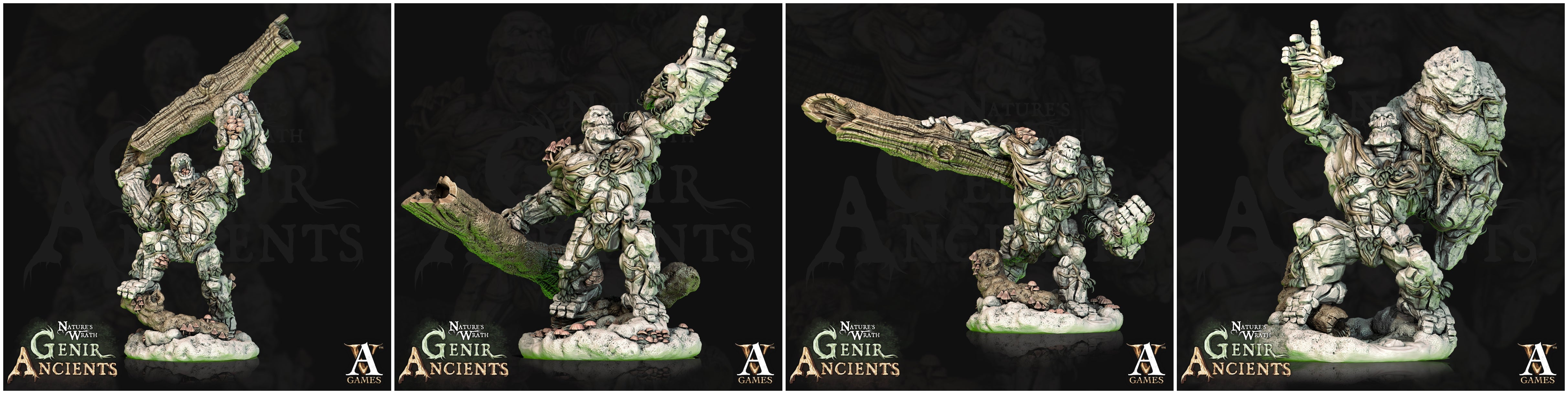 3D Printed Archvillain Games Nature's Wrath Genir Ancients - Forest Elementals 28mm 32mm D&D (Online Only)