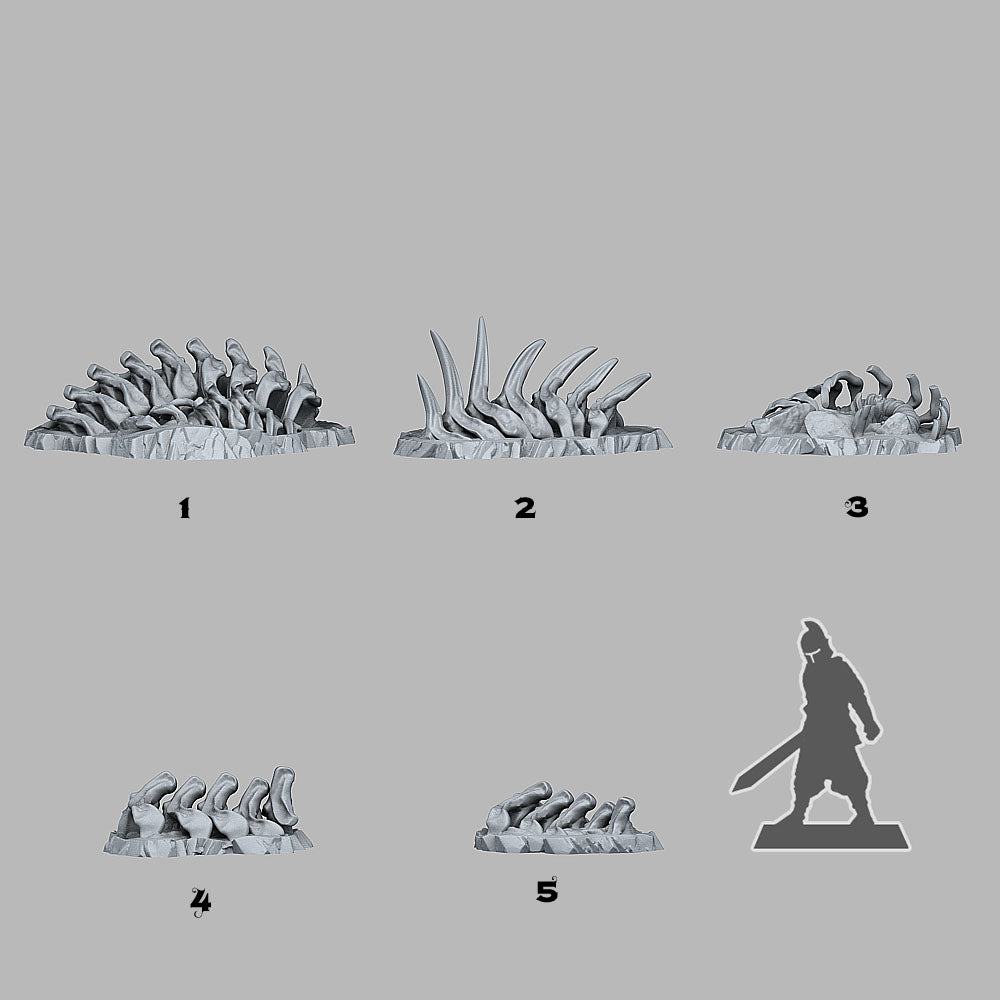 3D Printed Fantastic Plants and Rocks Fossilized Monster 28mm - 32mm D&D Wargaming (Online Only)