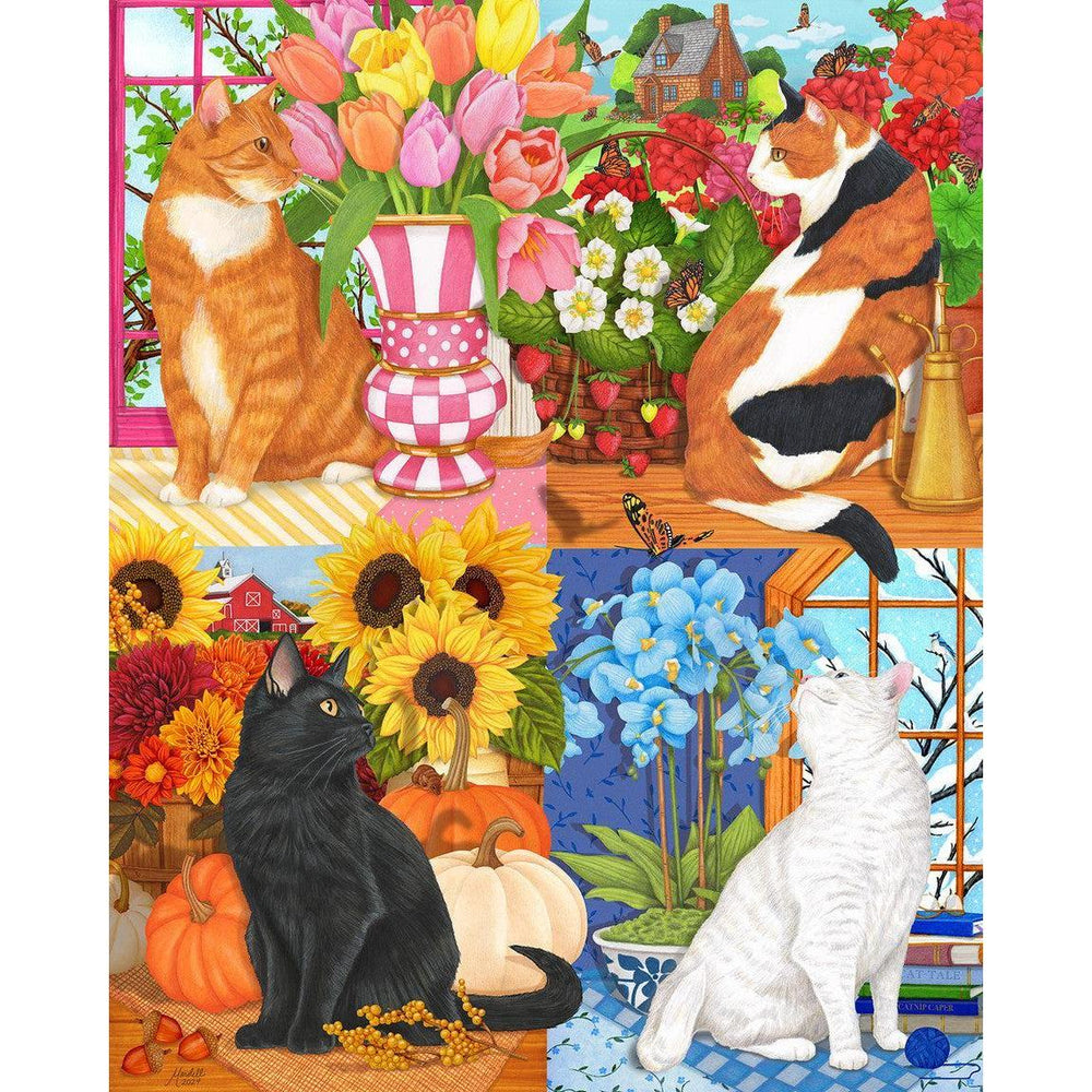 Four Seasons of Cats 1000 Piece Jigsaw Puzzle Springbok (ONLINE ORDER ONLY)