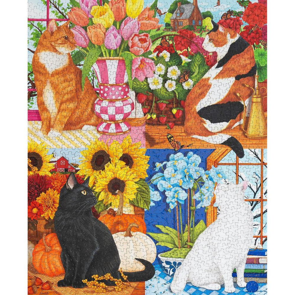 Four Seasons of Cats 1000 Piece Jigsaw Puzzle Springbok (ONLINE ORDER ONLY)