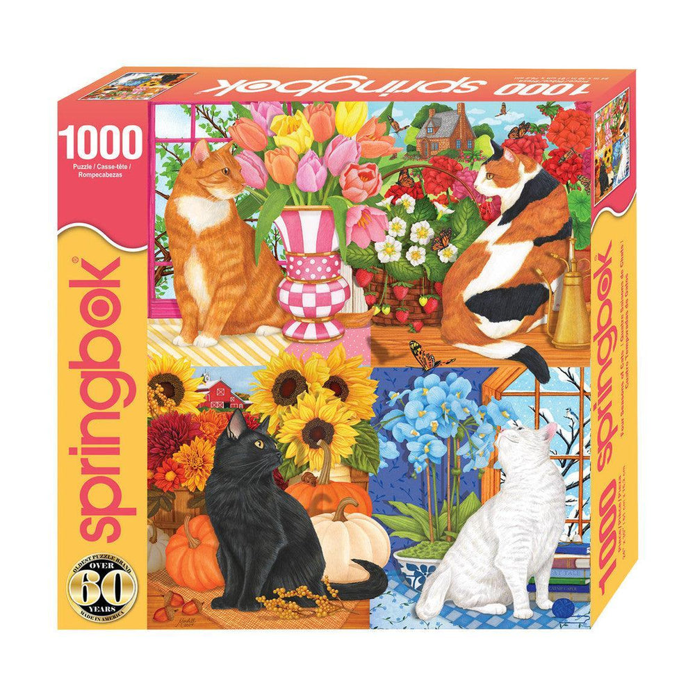 Four Seasons of Cats 1000 Piece Jigsaw Puzzle Springbok (ONLINE ORDER ONLY)