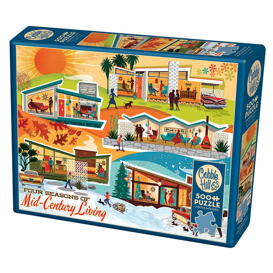 Four Seasons of Mid-Century Living 500 Piece Jigsaw Puzzle Cobble Hill (ONLINE ORDER ONLY)