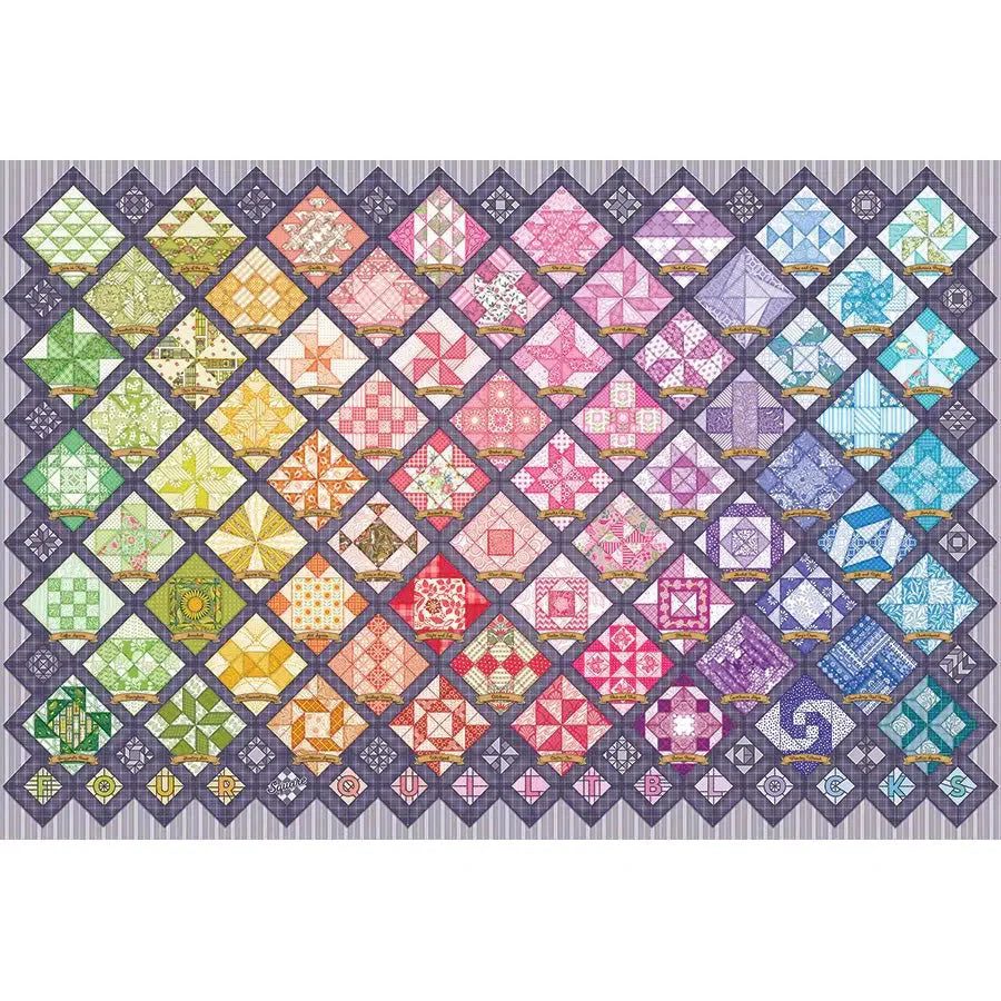 Four Square Quilt Blocks 2000 Piece Jigsaw Puzzle Cobble Hill (ONLINE ORDER ONLY)