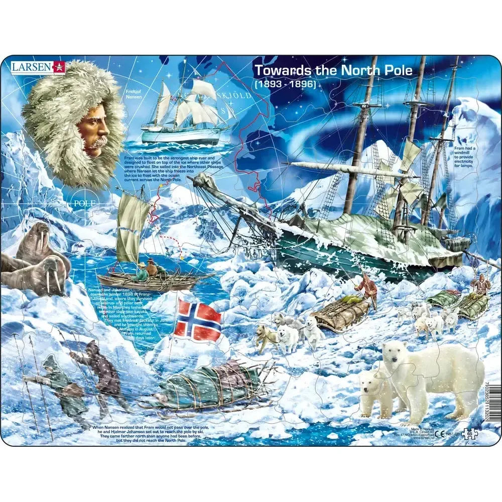 Fram Towards the North Pole 65 Piece Tray Jigsaw Puzzle Larsen