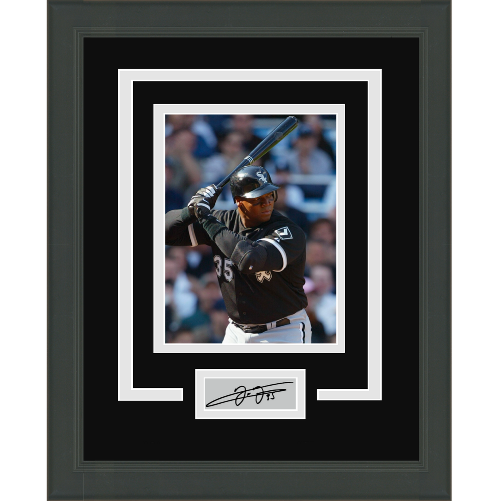 Framed Frank Thomas Facsimile Laser Engraved Signature Auto Chicago White Sox 11x14 Baseball Photo (ONLINE ORDER ONLY)