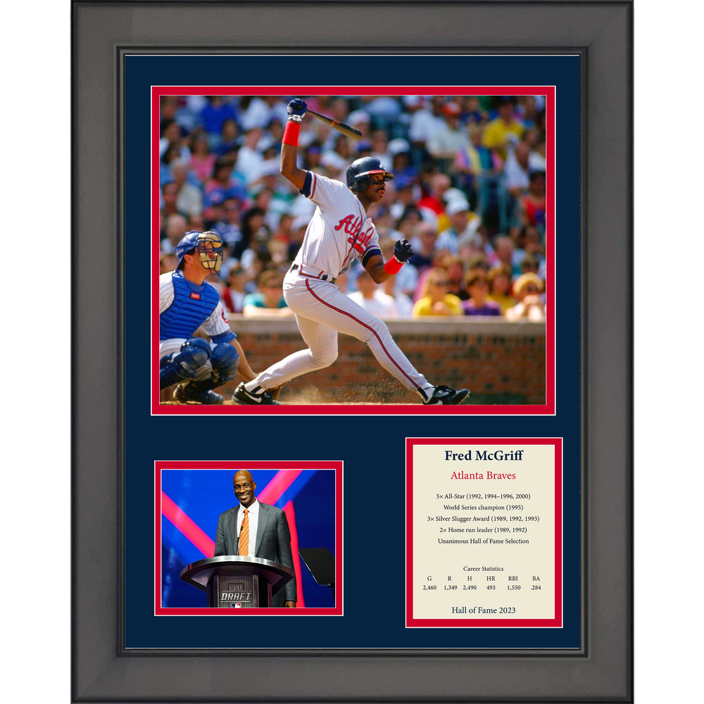 Framed Fred McGriff Hall of Fame Atlanta Braves 11"x14" Baseball Three Photo Collage (ONLINE ORDER ONLY)