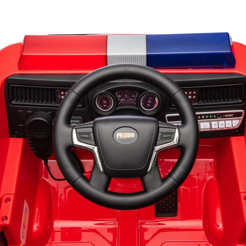 12V Freddo Fire Truck 1 Seater Ride on (ONLINE ORDER ONLY)