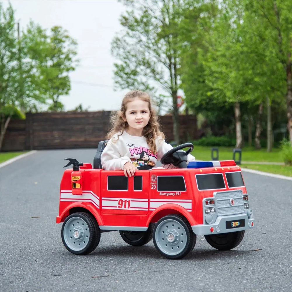 12V Freddo Fire Truck 1 Seater Ride on (ONLINE ORDER ONLY)