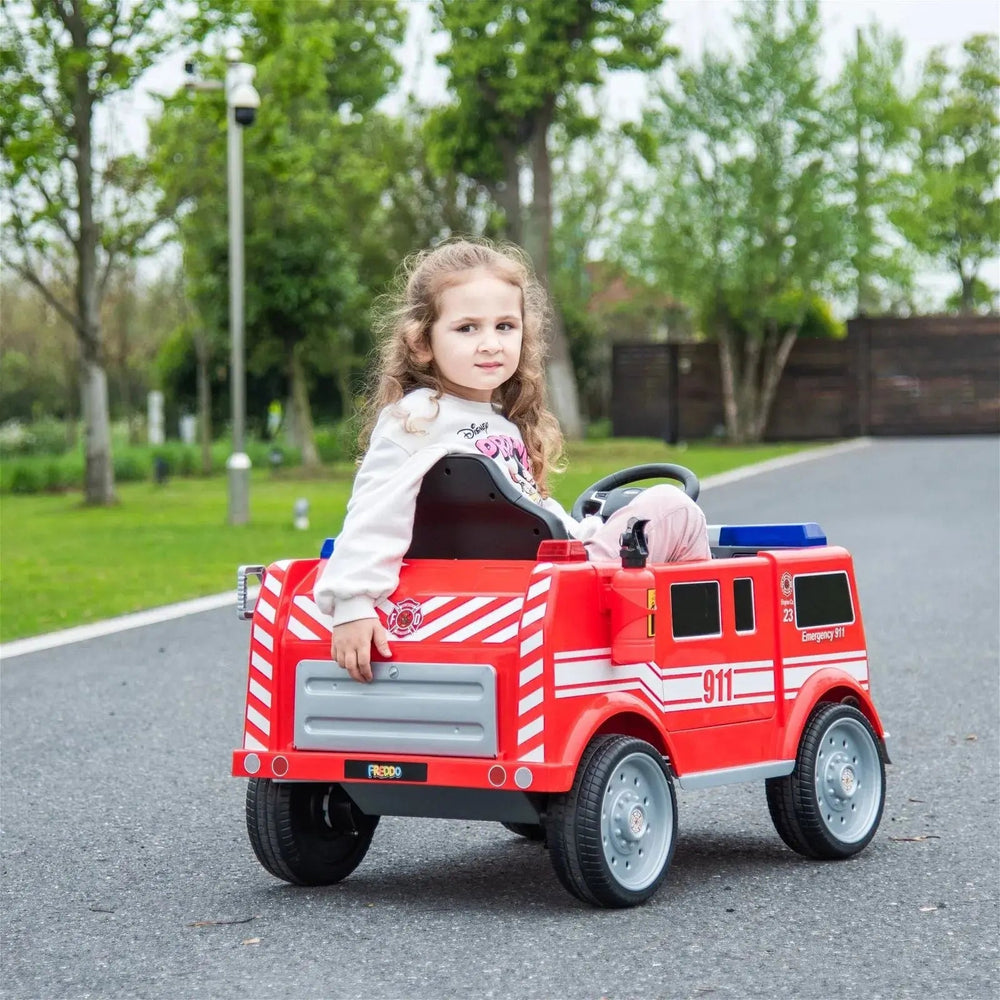 12V Freddo Fire Truck 1 Seater Ride on (ONLINE ORDER ONLY)