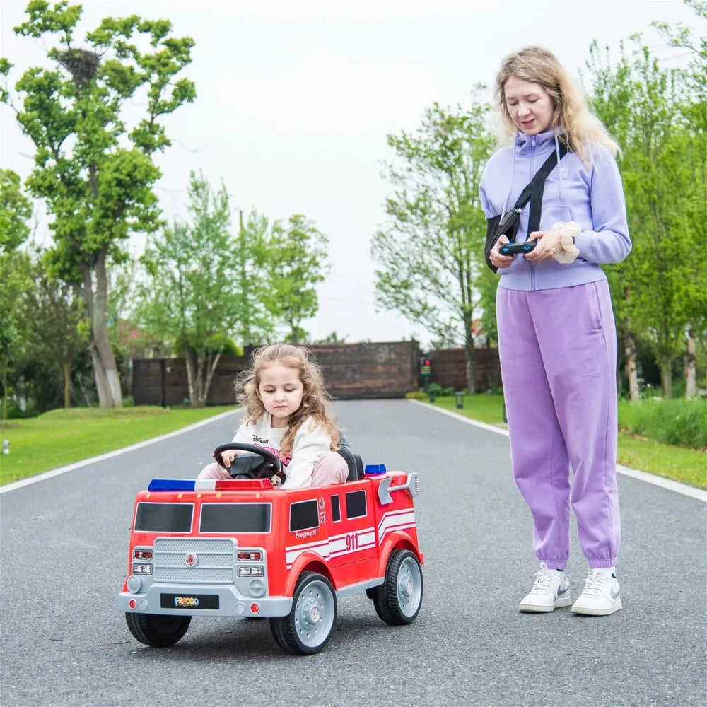12V Freddo Fire Truck 1 Seater Ride on (ONLINE ORDER ONLY)