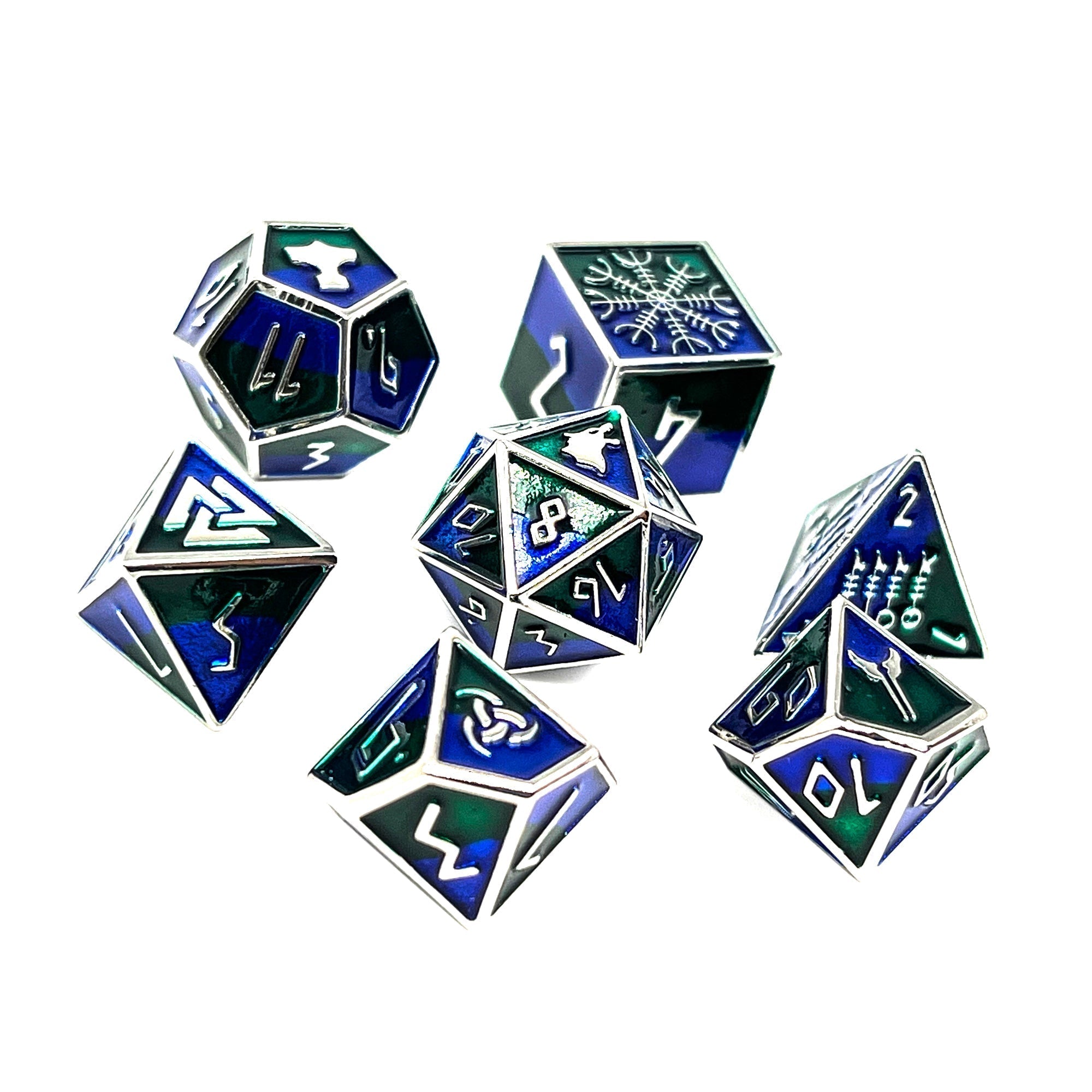 Freki - Norse Themed Metal Dice Set (Online Only)