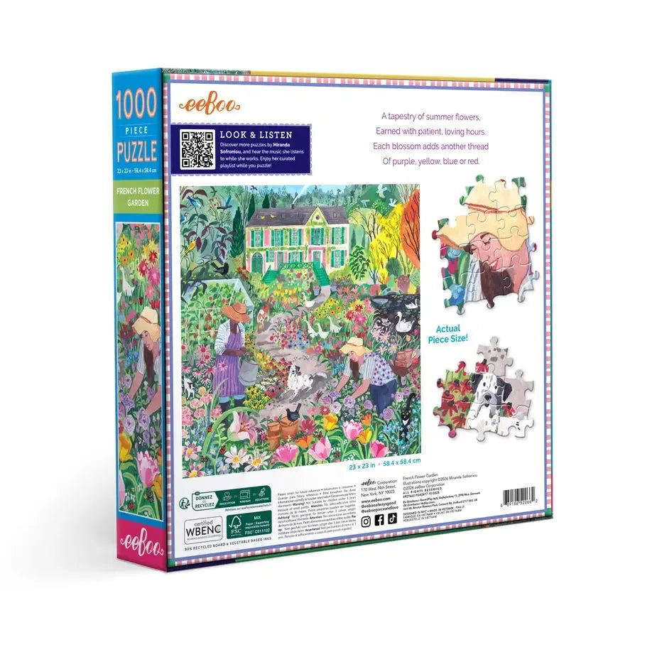 French Flower Garden 1000 Piece Jigsaw Puzzle eeBoo