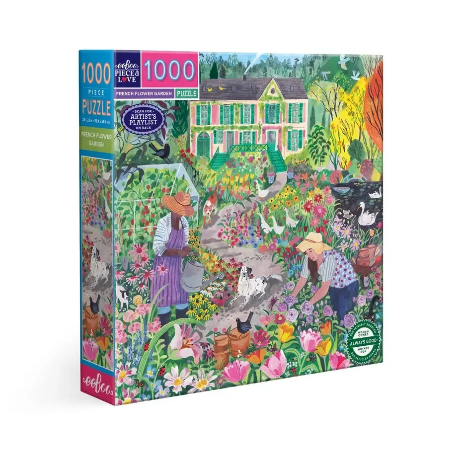 French Flower Garden 1000 Piece Jigsaw Puzzle eeBoo