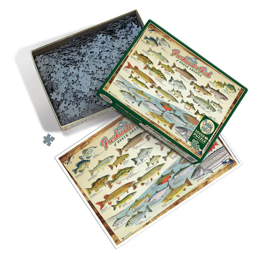 Freshwater Fish of North America 1000 Piece Jigsaw Puzzle Cobble Hill (ONLINE ORDER ONLY)