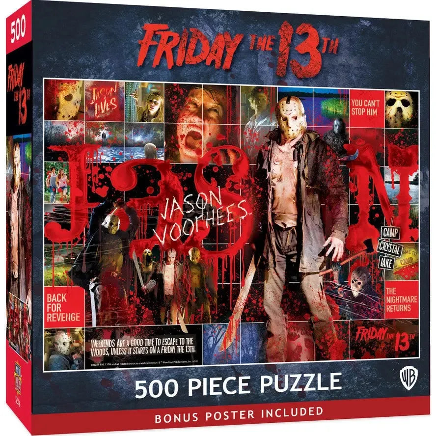 Friday the 13th Jason Movie Collage 500 Piece Jigsaw Puzzle MasterPieces