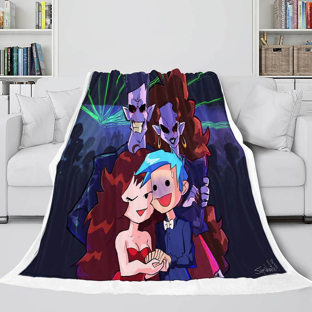 Friday Night Funkin Cosplay Flannel Blanket Warm Throw Bed Blankets (Online Order Only)