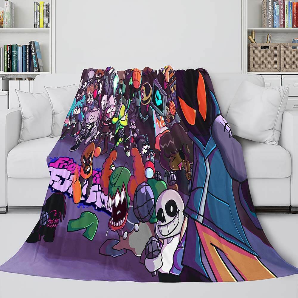 Friday Night Funkin Cosplay Flannel Blanket Warm Throw Bed Blankets (Online Order Only)