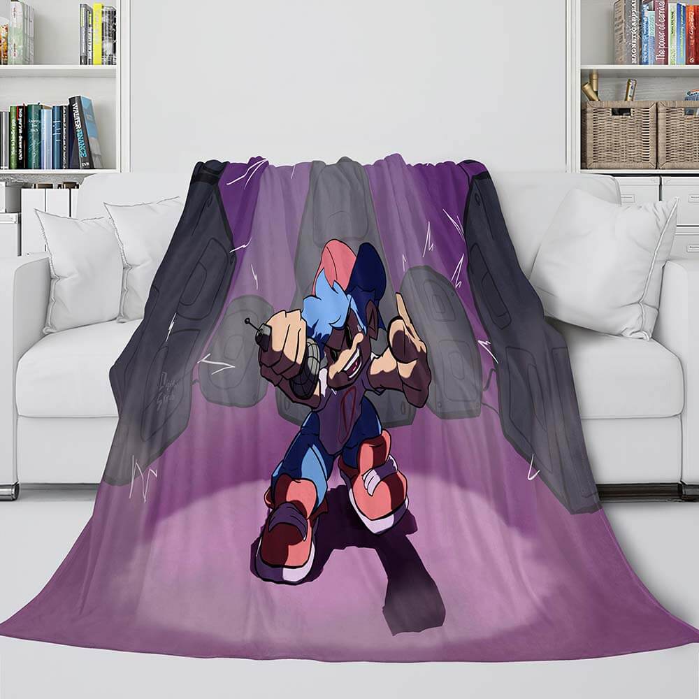 Friday Night Funkin Cosplay Flannel Blanket Warm Throw Bed Blankets (Online Order Only)