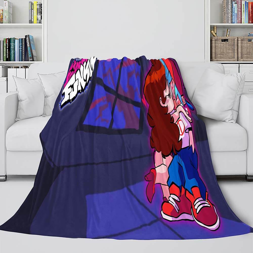 Friday Night Funkin Cosplay Flannel Blanket Warm Throw Bed Blankets (Online Order Only)