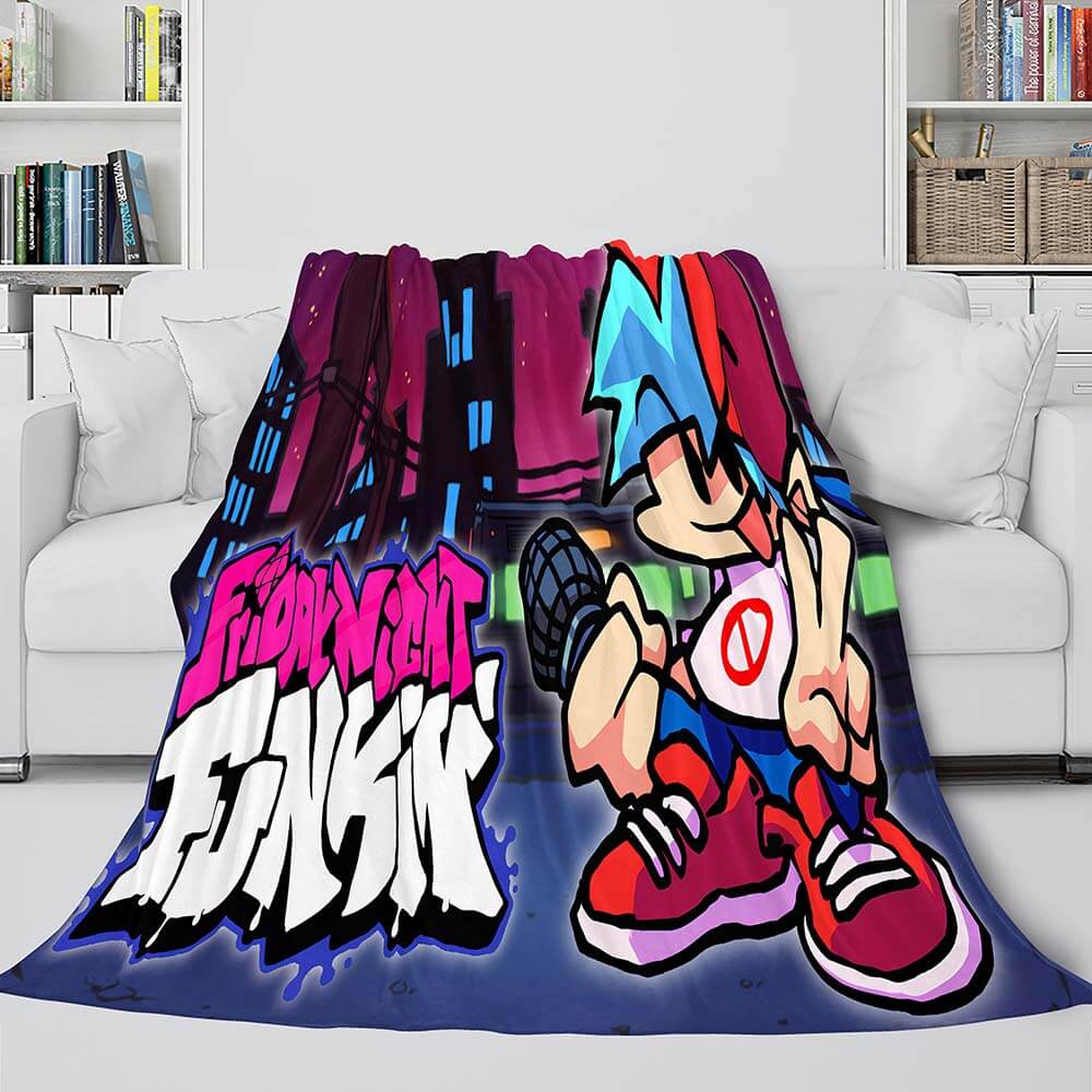Friday Night Funkin Cosplay Flannel Blanket Warm Throw Bed Blankets (Online Order Only)
