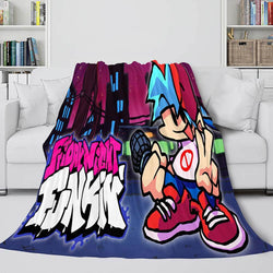 Friday Night Funkin Cosplay Flannel Blanket Warm Throw Bed Blankets (Online Order Only)