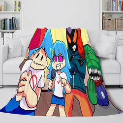 Friday Night Funkin Cosplay Flannel Blanket Warm Throw Bed Blankets (Online Order Only)