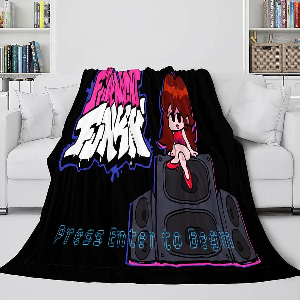 Friday Night Funkin Cosplay Flannel Blanket Warm Throw Bed Blankets (Online Order Only)