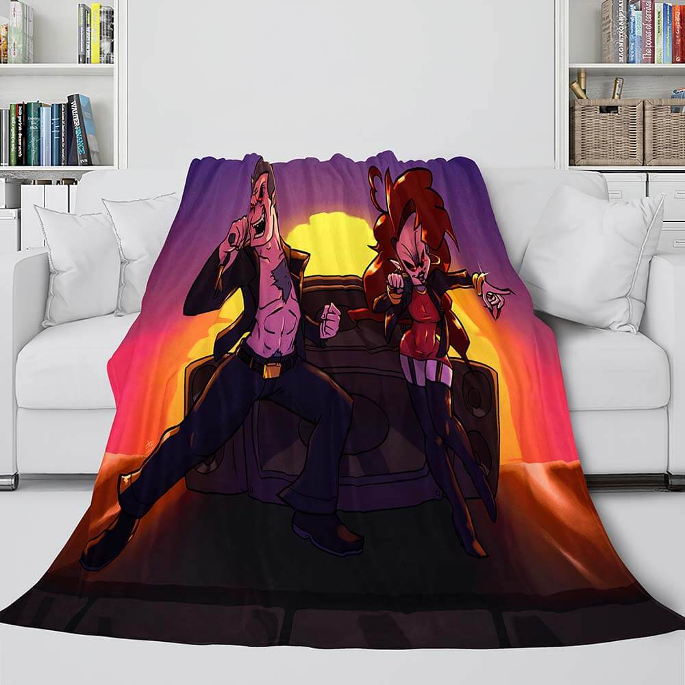 Friday Night Funkin Cosplay Flannel Blanket Warm Throw Bed Blankets (Online Order Only)