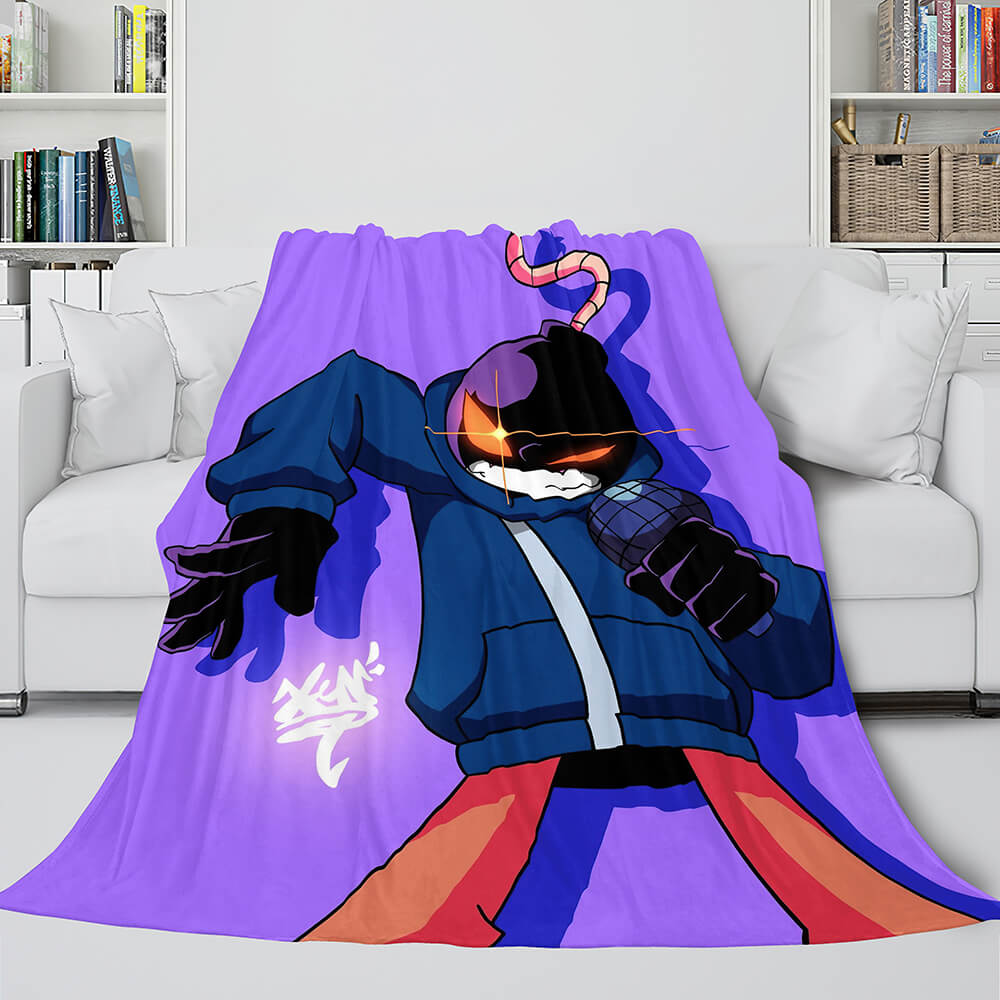 Friday Night Funkin FNF Whitty Flannel Fleece Throw Cosplay Blanket (Online Order Only)