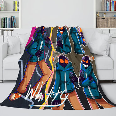Friday Night Funkin FNF Whitty Flannel Fleece Throw Cosplay Blanket (Online Order Only)