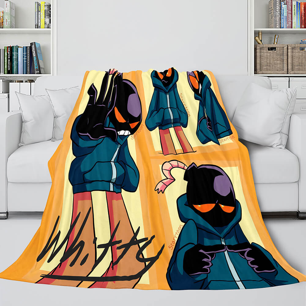 Friday Night Funkin FNF Whitty Flannel Fleece Throw Cosplay Blanket (Online Order Only)