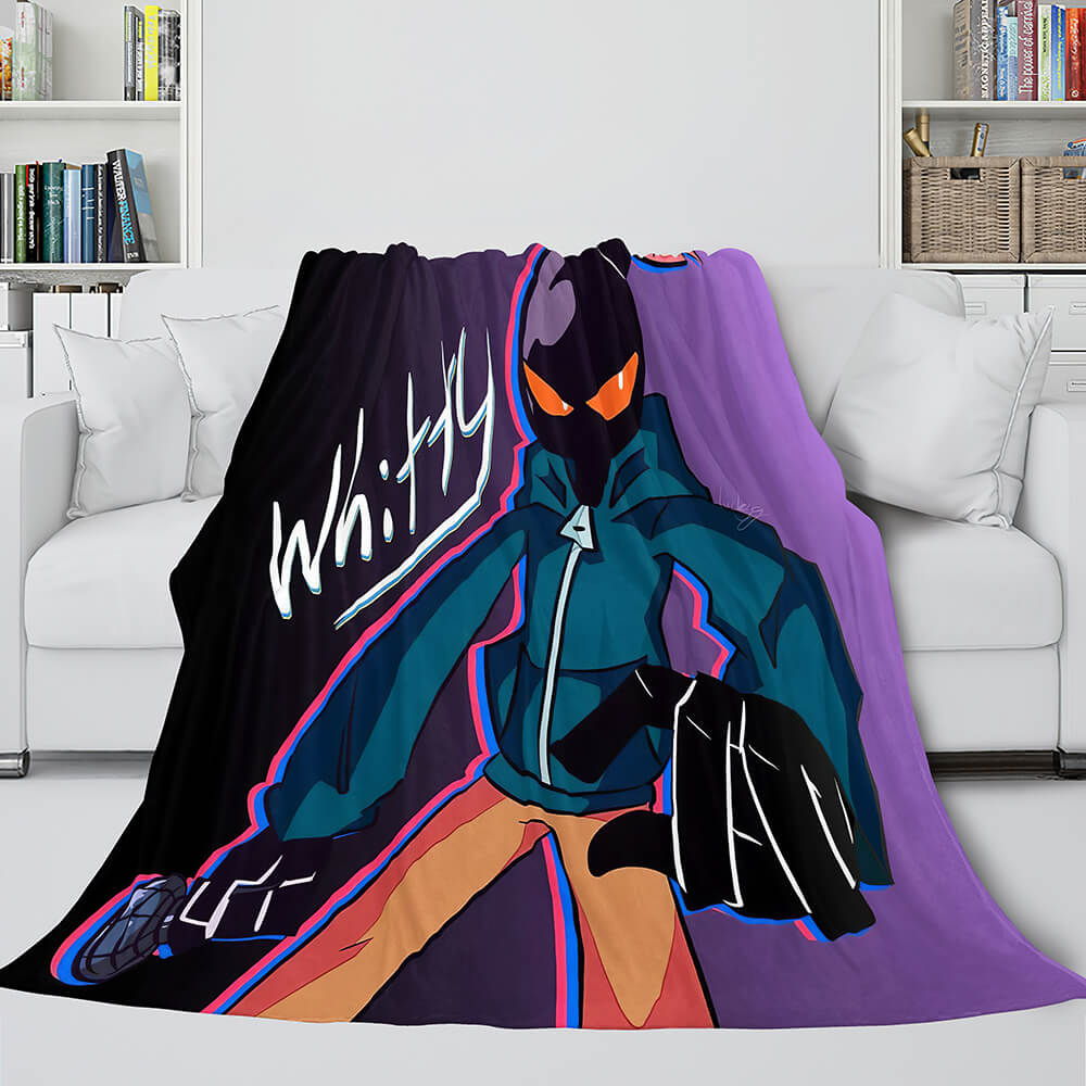 Friday Night Funkin FNF Whitty Flannel Fleece Throw Cosplay Blanket (Online Order Only)