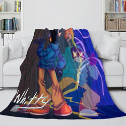 Friday Night Funkin FNF Whitty Flannel Fleece Blanket (Online Order Only)