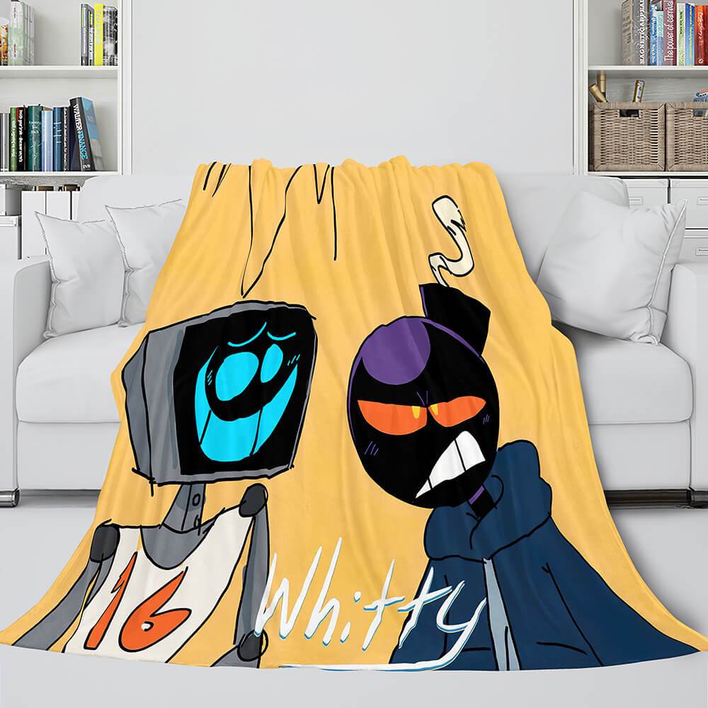 Friday Night Funkin FNF Whitty Flannel Fleece Blanket (Online Order Only)