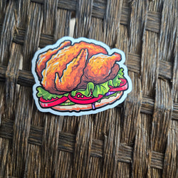 Funny Fried Chicken Sticker (ONLINE ORDER ONLY)