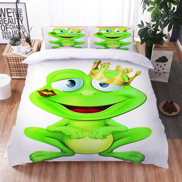 Frog Pattern Bedding Set Quilt Cover Without Filler (Online Order Only)