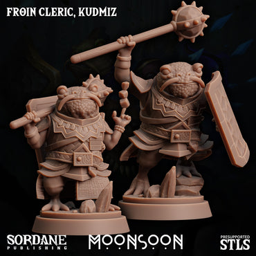 3D Printed Sordane Publishing Froin Cleric Kudmiz Moonsoon 28 32mm D&D (Online Only)