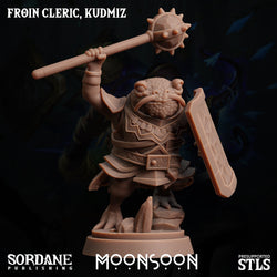 3D Printed Sordane Publishing Froin Cleric Kudmiz Moonsoon 28 32mm D&D (Online Only)