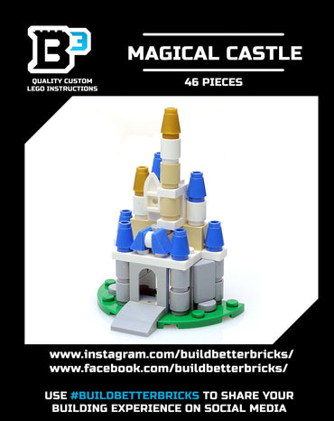 Custom Mini Magical Castle made using LEGO parts - B3 Customs (Online Order Only)