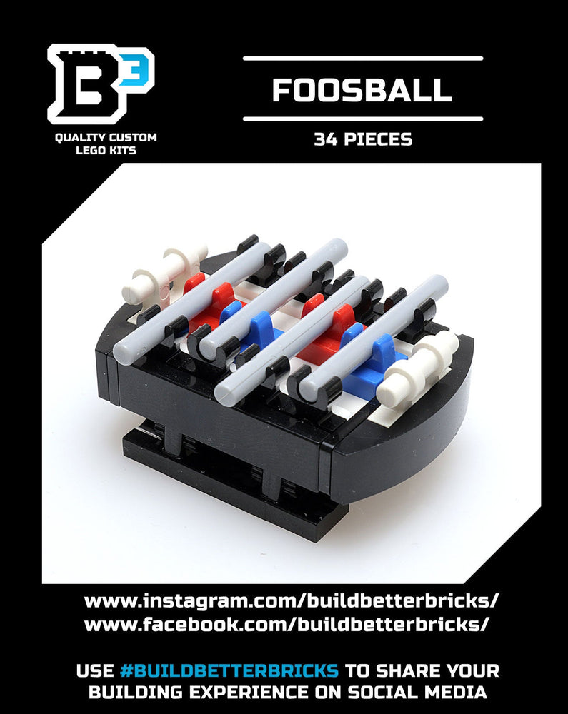 Foosball Table B3 Customs Arcade Building made using LEGO parts (Online Order Only)