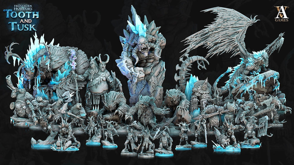 3D Printed Archvillain Games Frostburn Horrors Tooth and Tusk - Odoben 28mm 32mm D&D (Online Only)