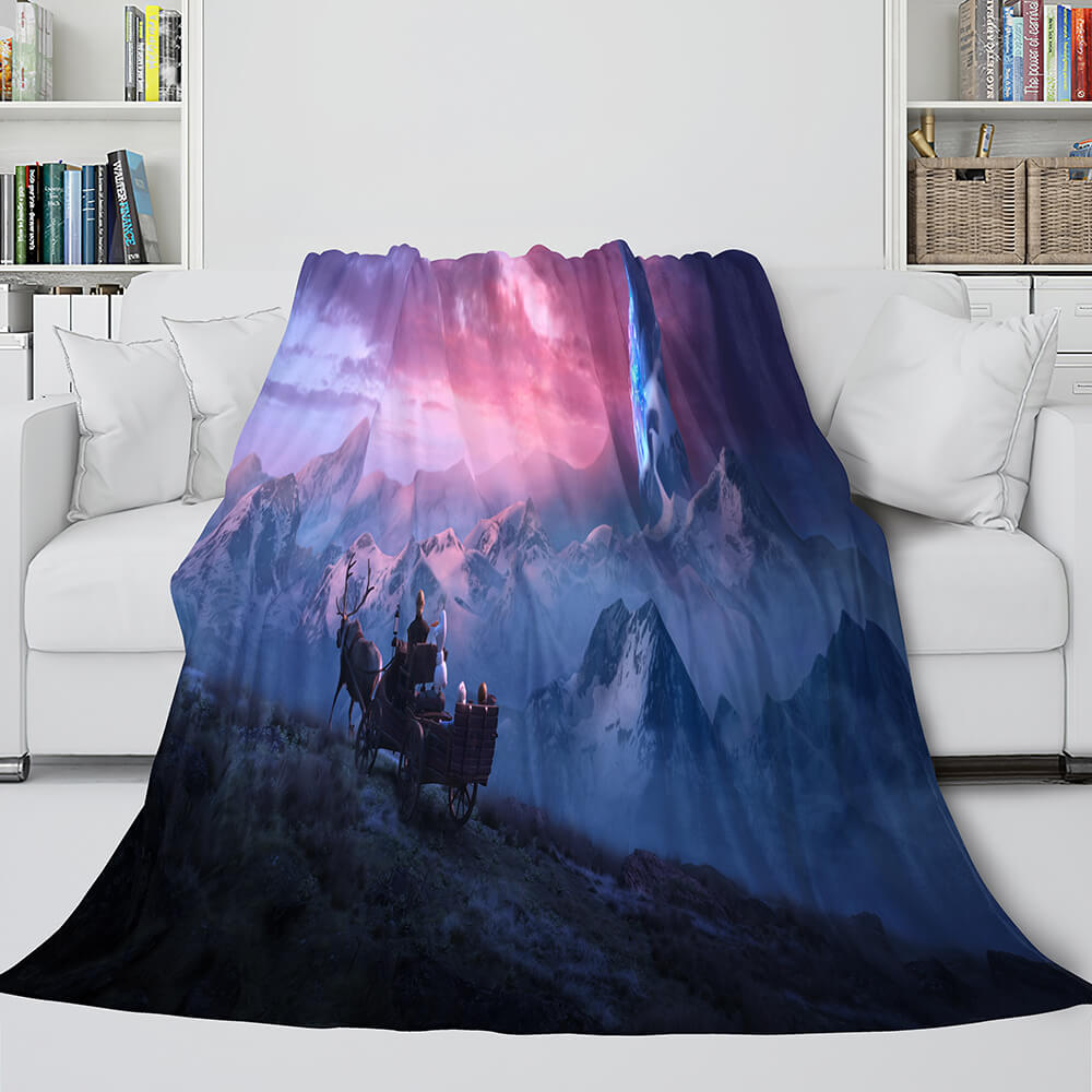 Frozen 2 Anna Elsa Flannel Fleece Throw Cosplay Blanket (Online Order Only)