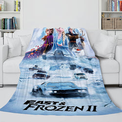 Frozen 2 Anna Elsa Flannel Fleece Throw Cosplay Blanket (Online Order Only)