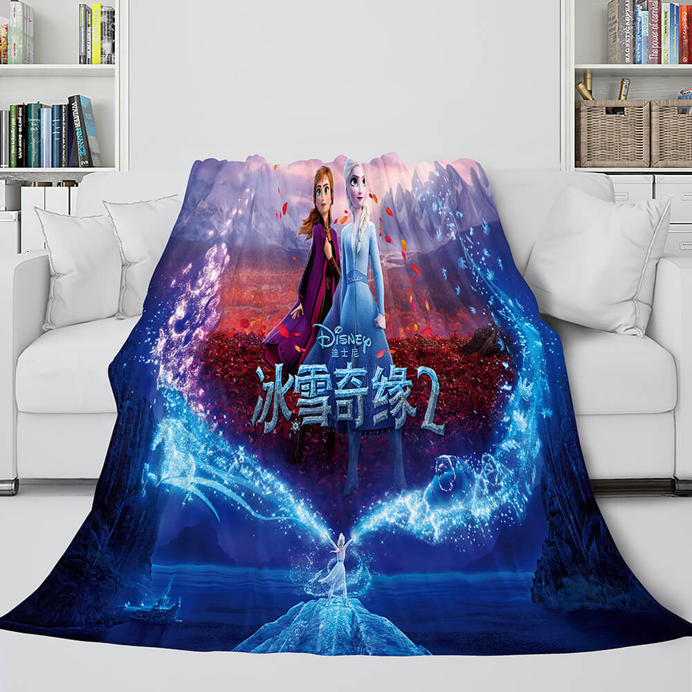 Frozen 2 Anna Elsa Flannel Fleece Throw Cosplay Blanket (Online Order Only)