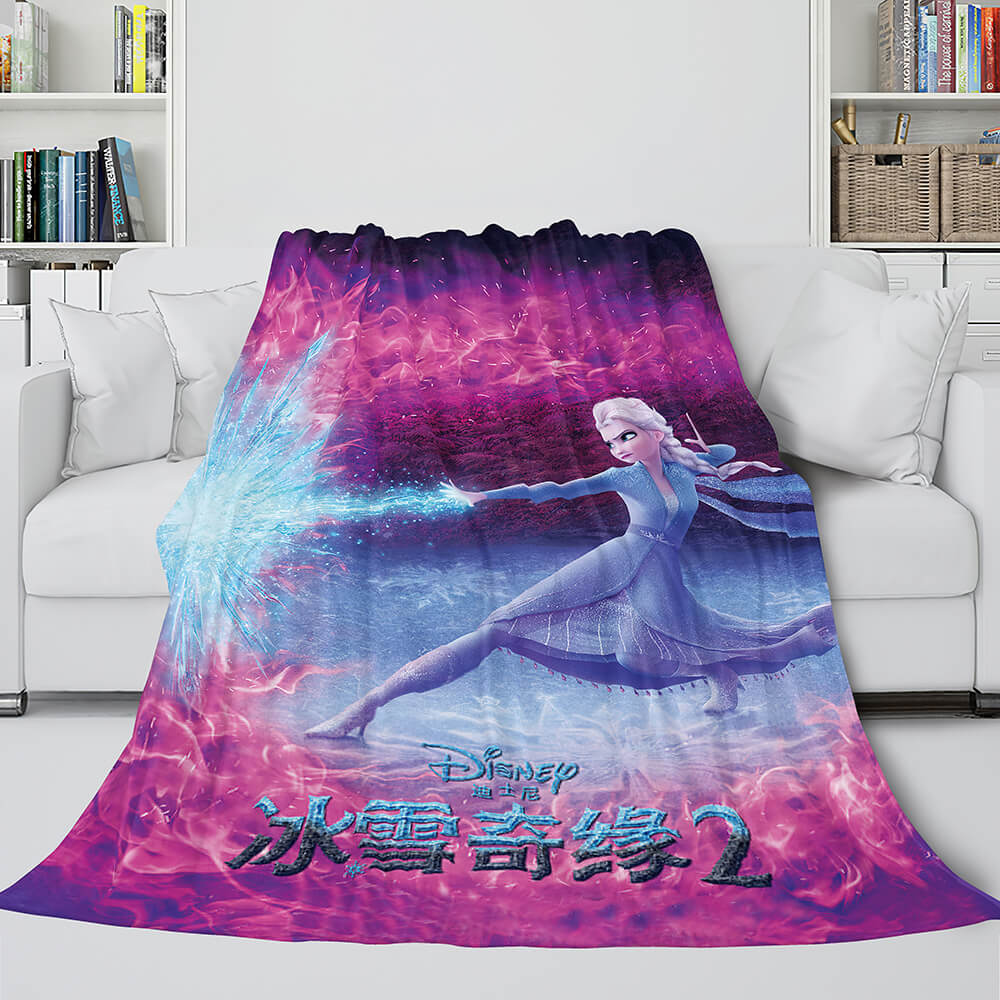 Frozen 2 Anna Elsa Flannel Fleece Throw Cosplay Blanket (Online Order Only)