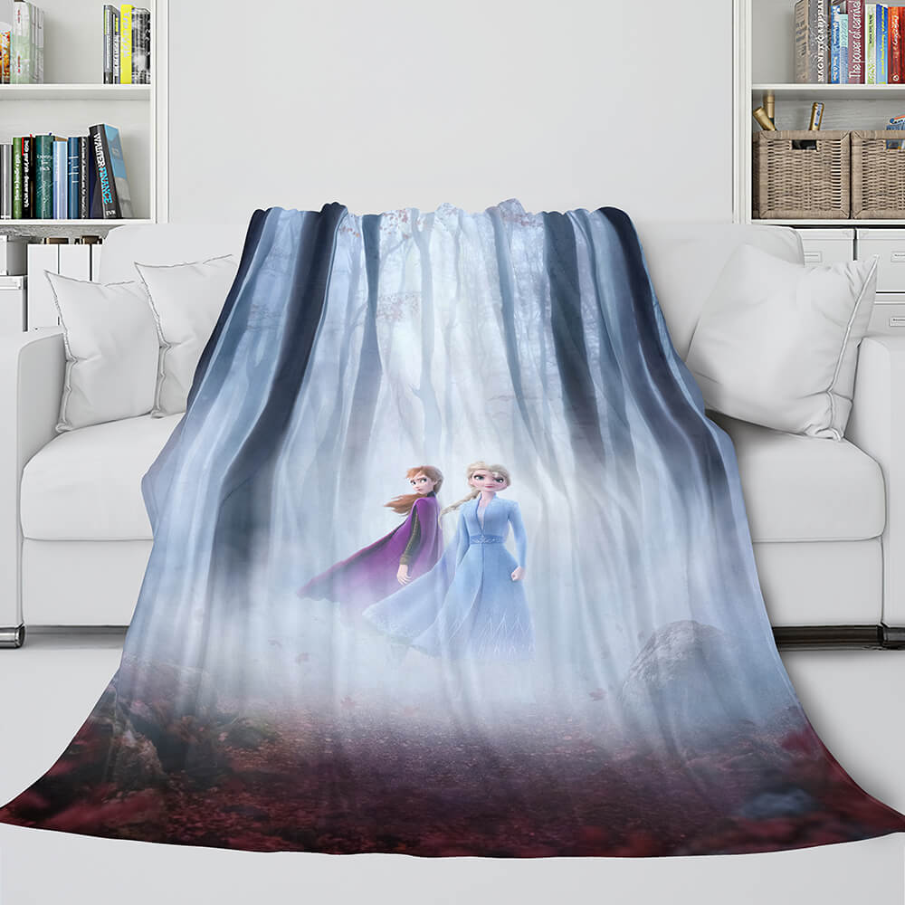 Frozen 2 Anna Elsa Flannel Fleece Throw Cosplay Blanket (Online Order Only)