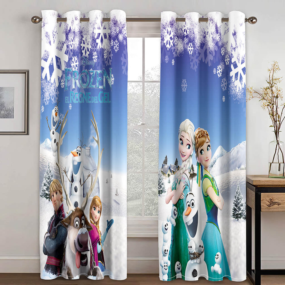 Frozen Curtains Blackout Window Treatments Drapes for Room Decoration (Online Order Only)